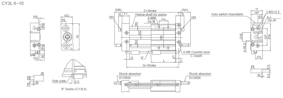 CY3L Series Rodless Cylinder - Pneumatic Cylinder.Air Soruce Treatment ...